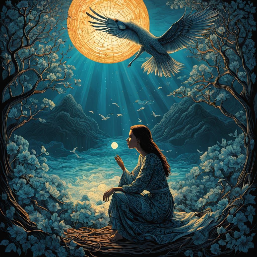 Dreamlike Surrealist Goddess of Spacecrafts