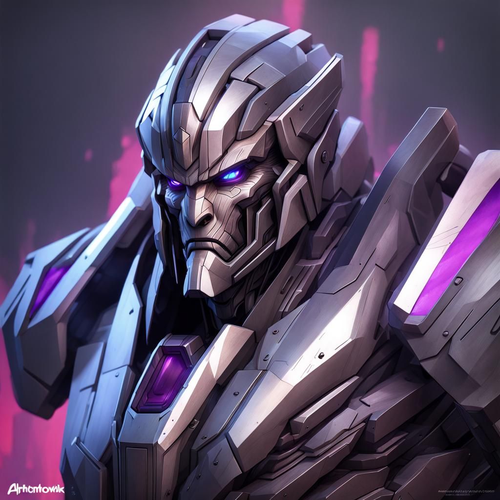 Megatron Portrait in Art Nouveau Style
