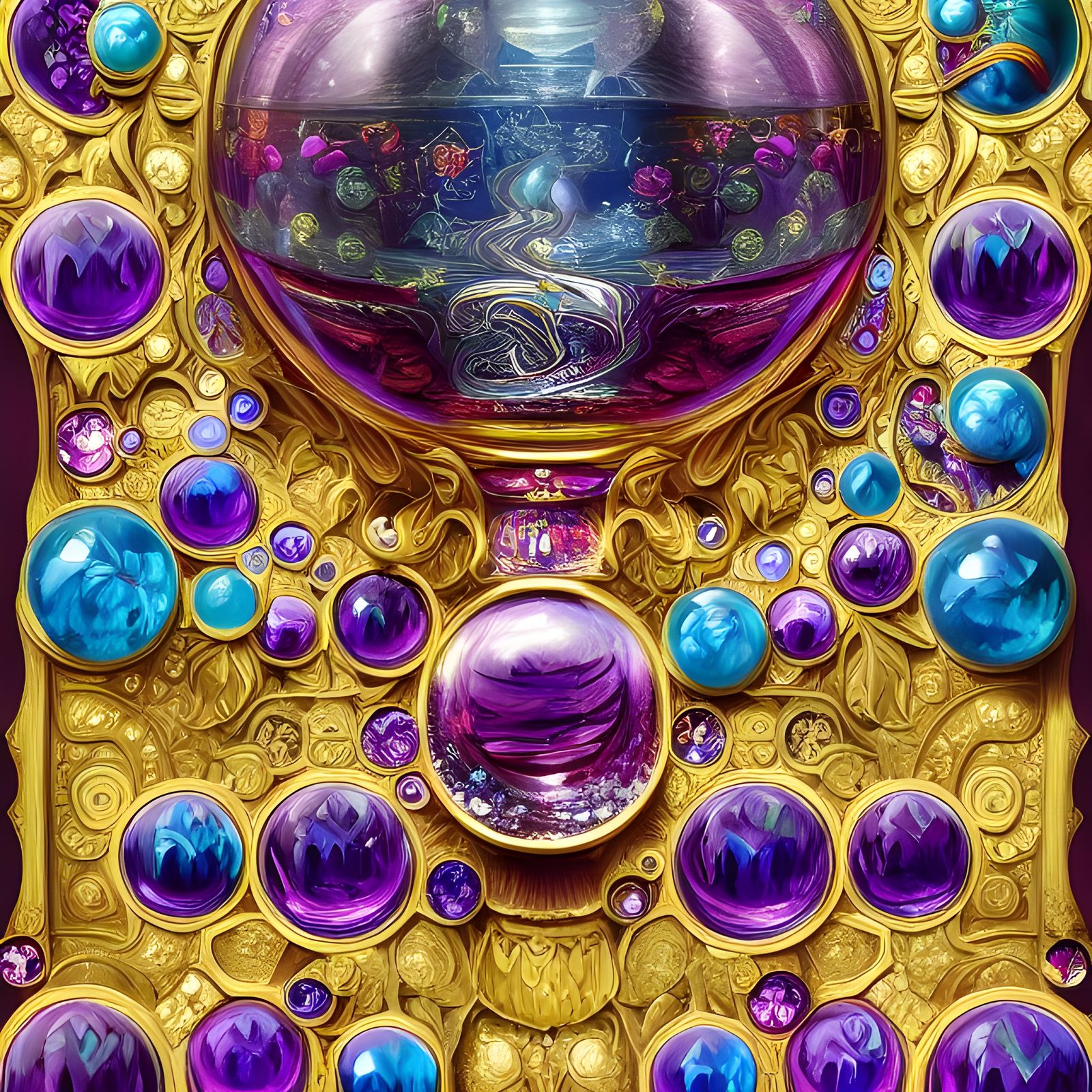 Luxury Crystal Gems in Mandelbulber Fractal Style