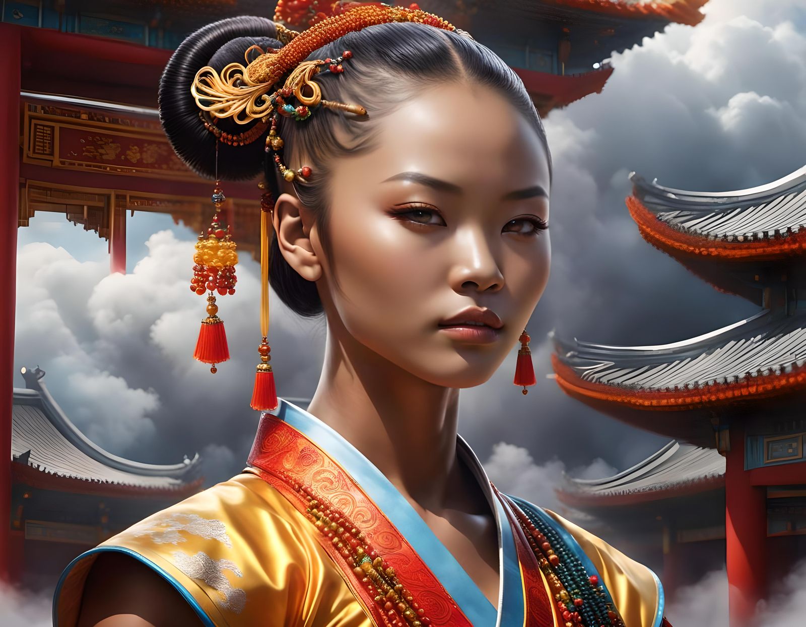 Hyperrealistic Portrait of a Shaolin Monk in Unreal Engine