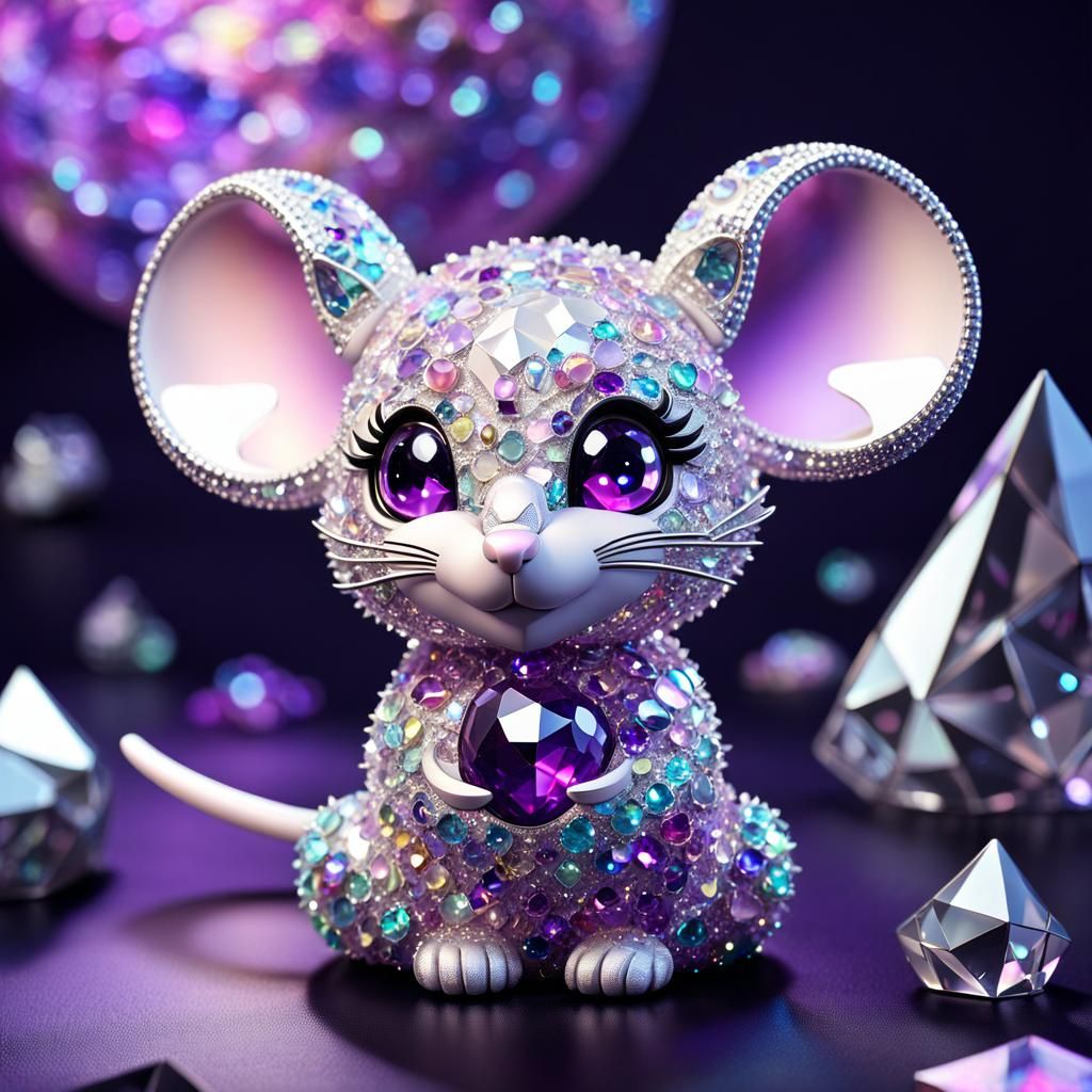 Crystal Chibi Mouse on the Moon