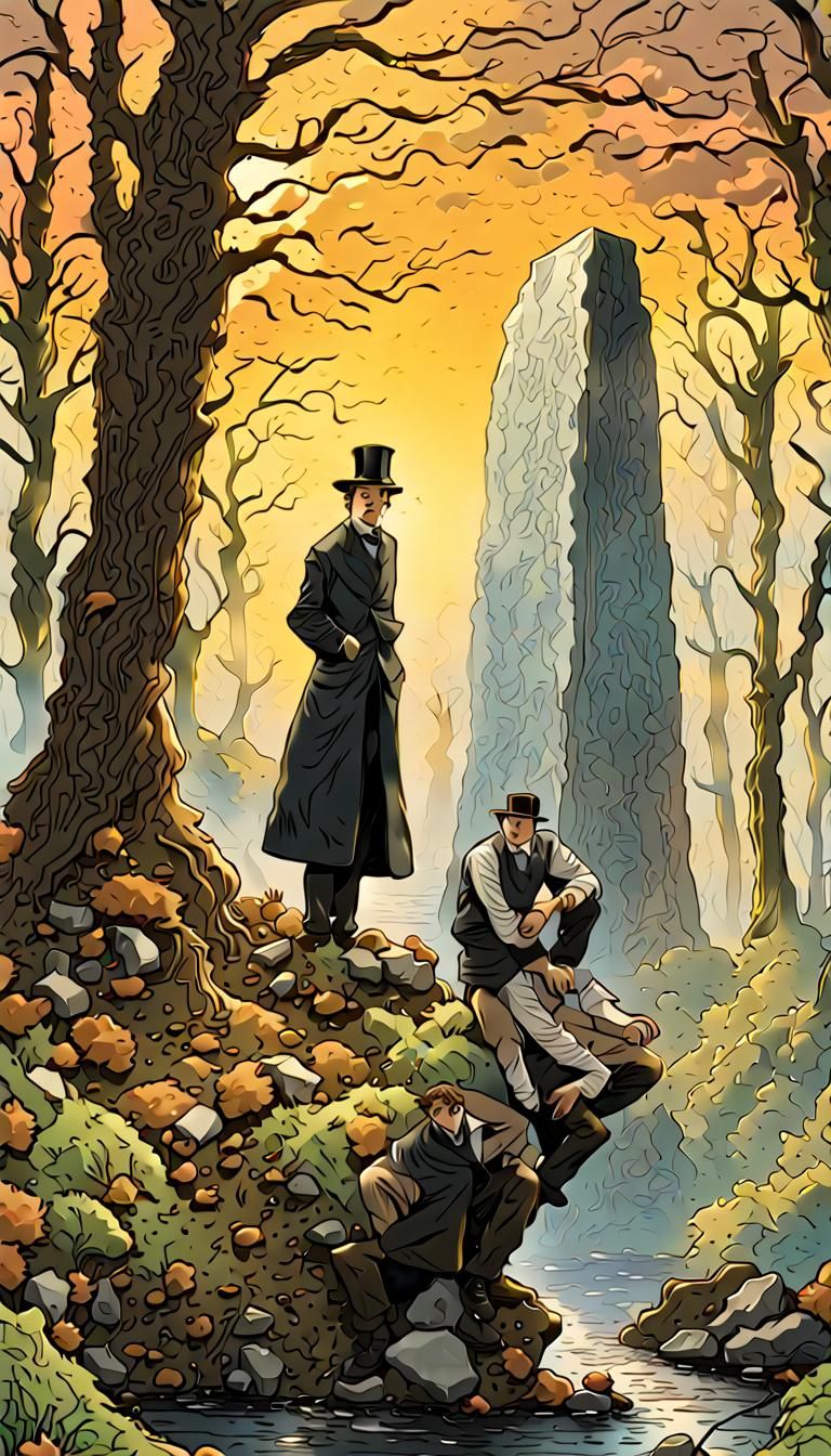 Holmes and Watson rescue a beautiful  young woman in a sheer...