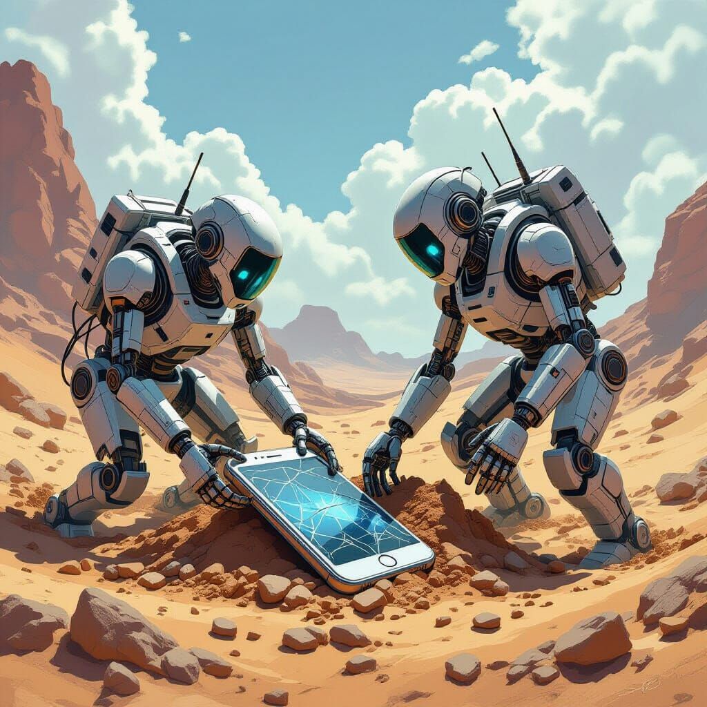 Robot Archaeologists Discover Broken Smartphone