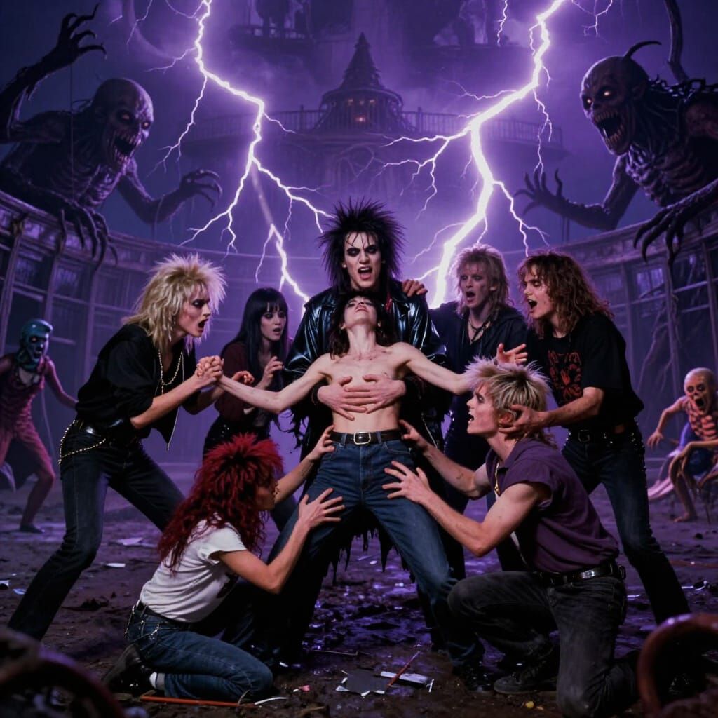 80s Punk Fantasy: Wizards Humiliate College Group