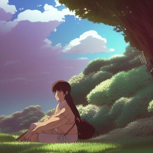 Anime Key Visual in Studio Ghibli Style