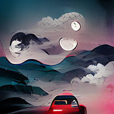 Cyberpunk Vehicle Races Through Neon Cityscape