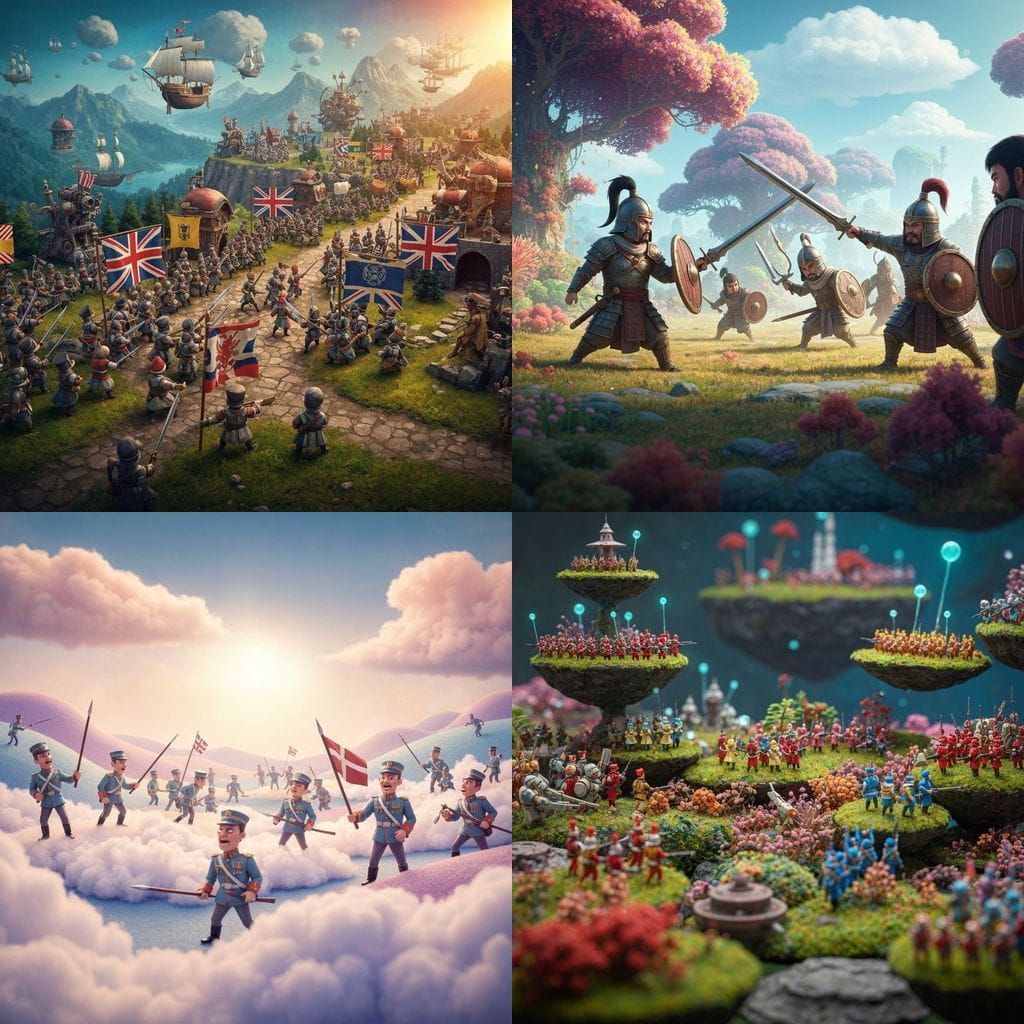 Micronations at War: An AI-Generated Conflict