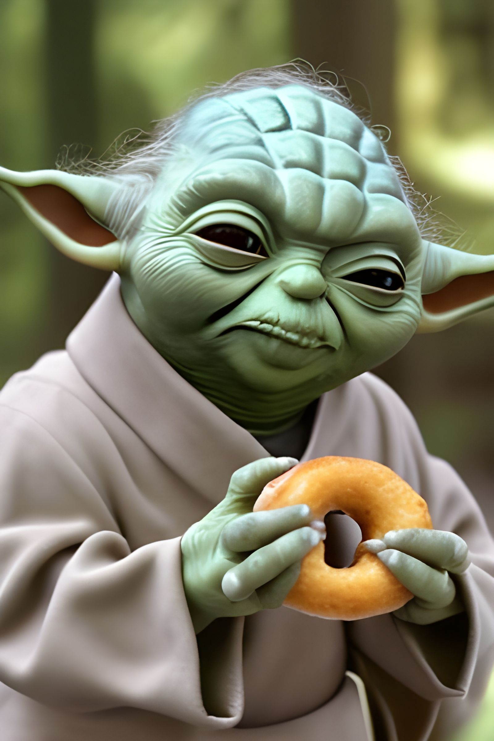 Yoda Eats a Donut