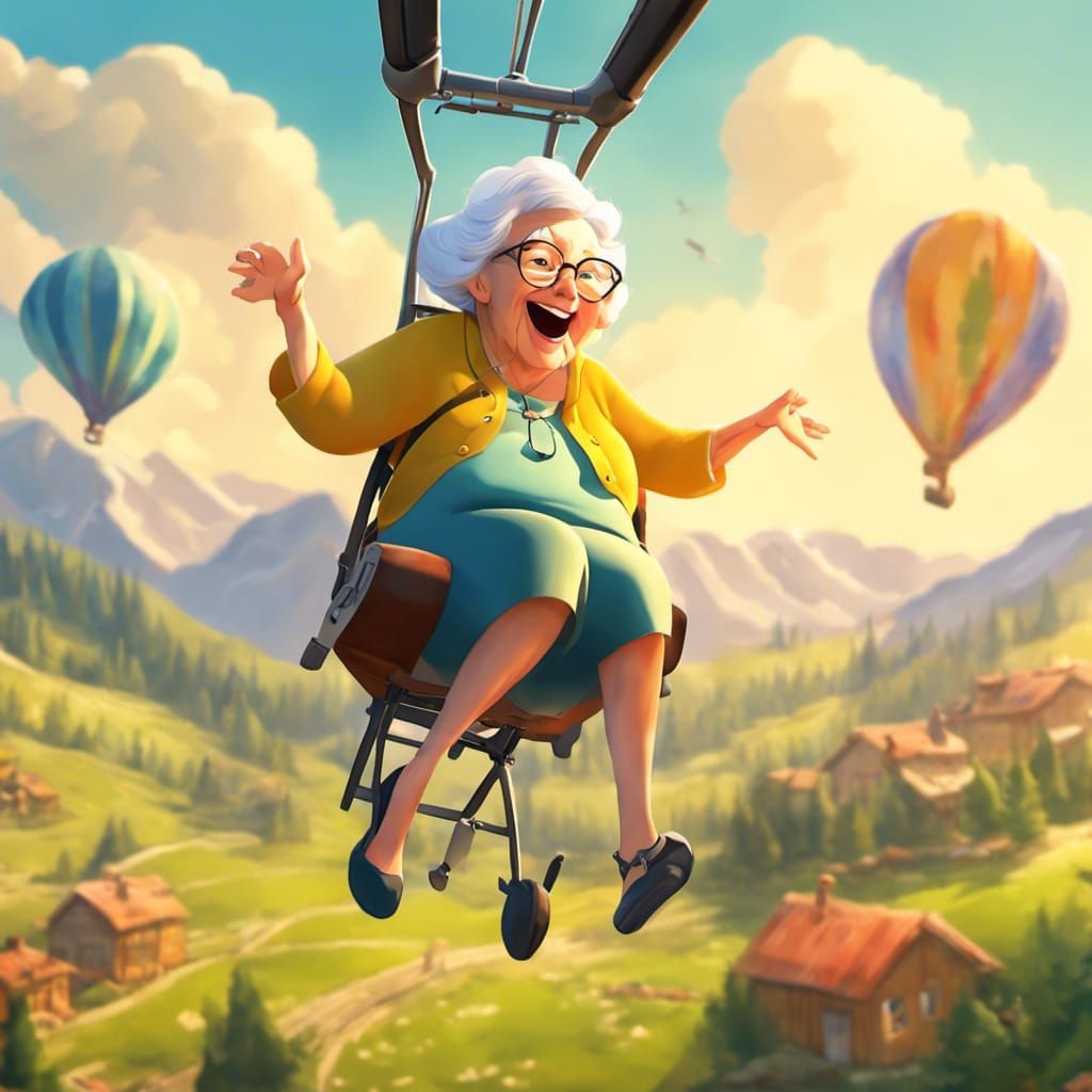 Oma und die Seilbahn