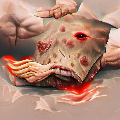 Grotesque Flesh Mutation: An Unsettling Vision