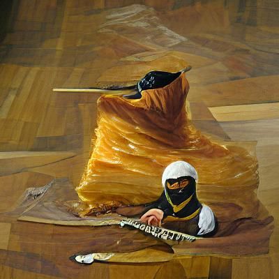 Baklava Balalaika on Lava: Gurney-Style Oil Painting