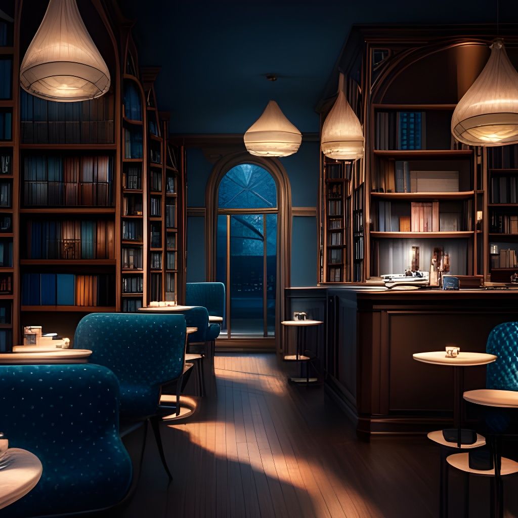 Night Cafe Library (variation)