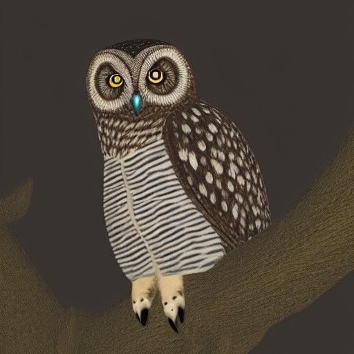 Night Owl Perched in Darkness