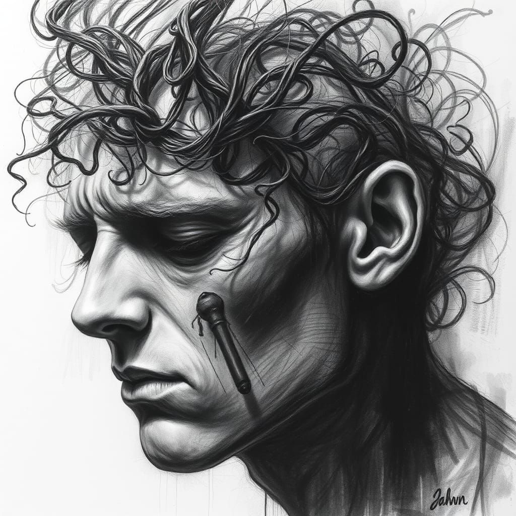 Depression and Anxiety: A Charcoal Mindscape