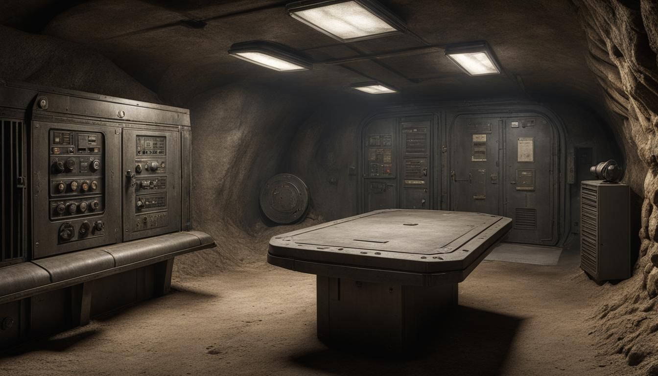 Hyperrealistic Fallout Bunker Home with Volumetric Lighting