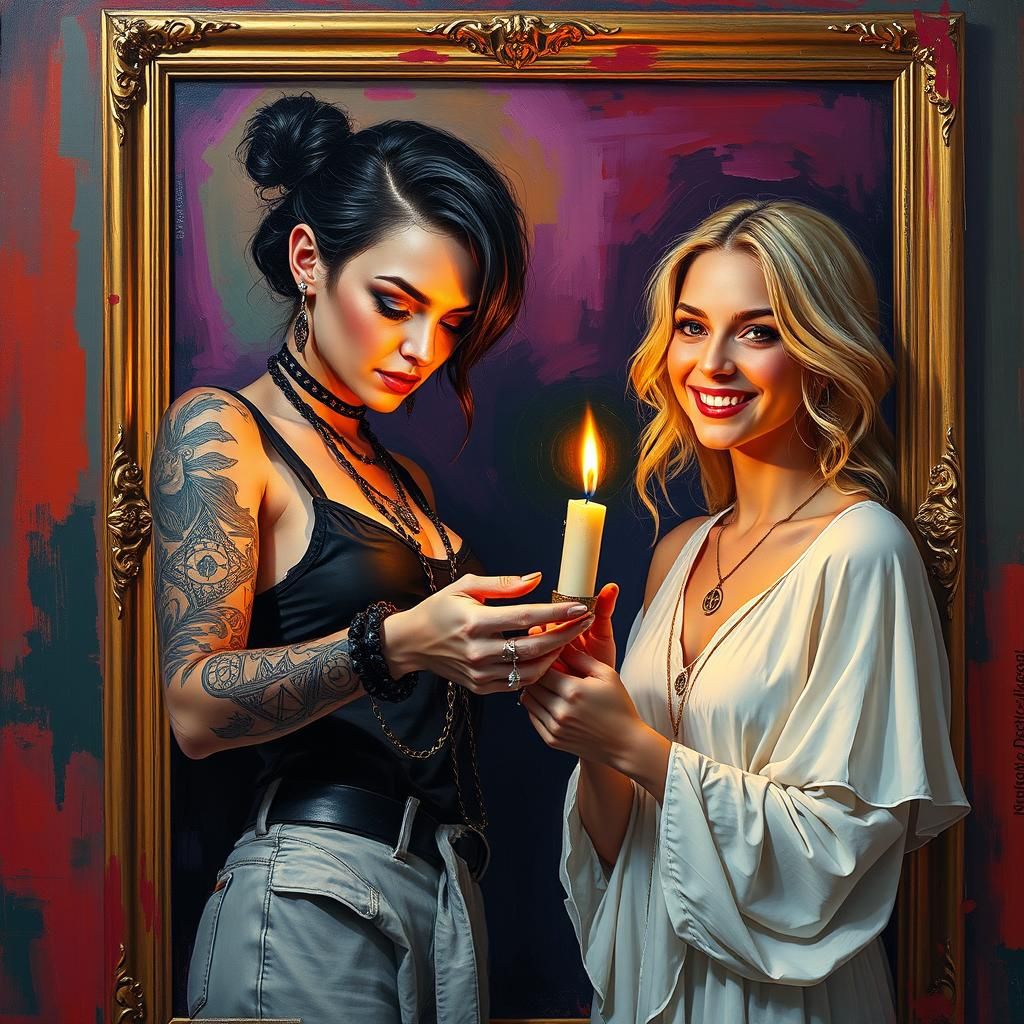 Surreal Candle Exchange as Expressionist Painting