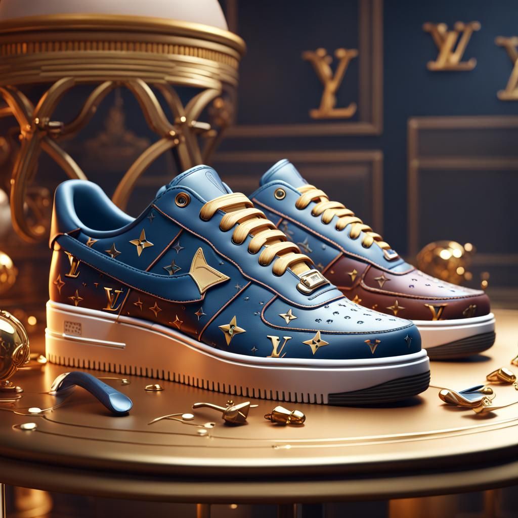Louis Vuitton Air Force One Shoe in Digital Painting