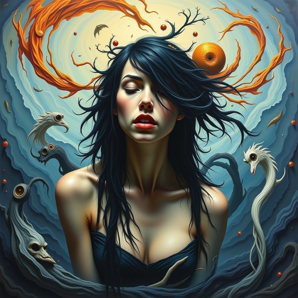 Surreal Beauty in a Melting Dreamscape