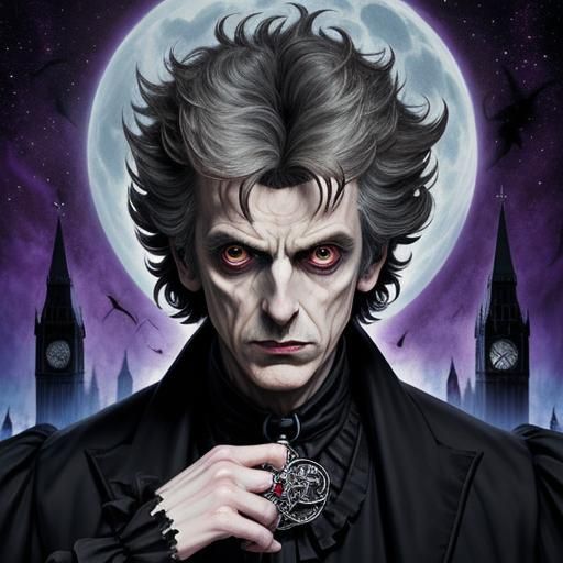 Gothic Anime Vampire Inspired by Peter Capaldi