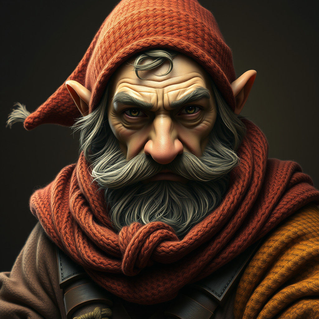 Dwarf Thief Portrait in Renaissance Style