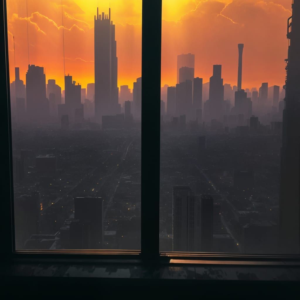 Sci-Fi Cowboy Frontier Beyond the Window