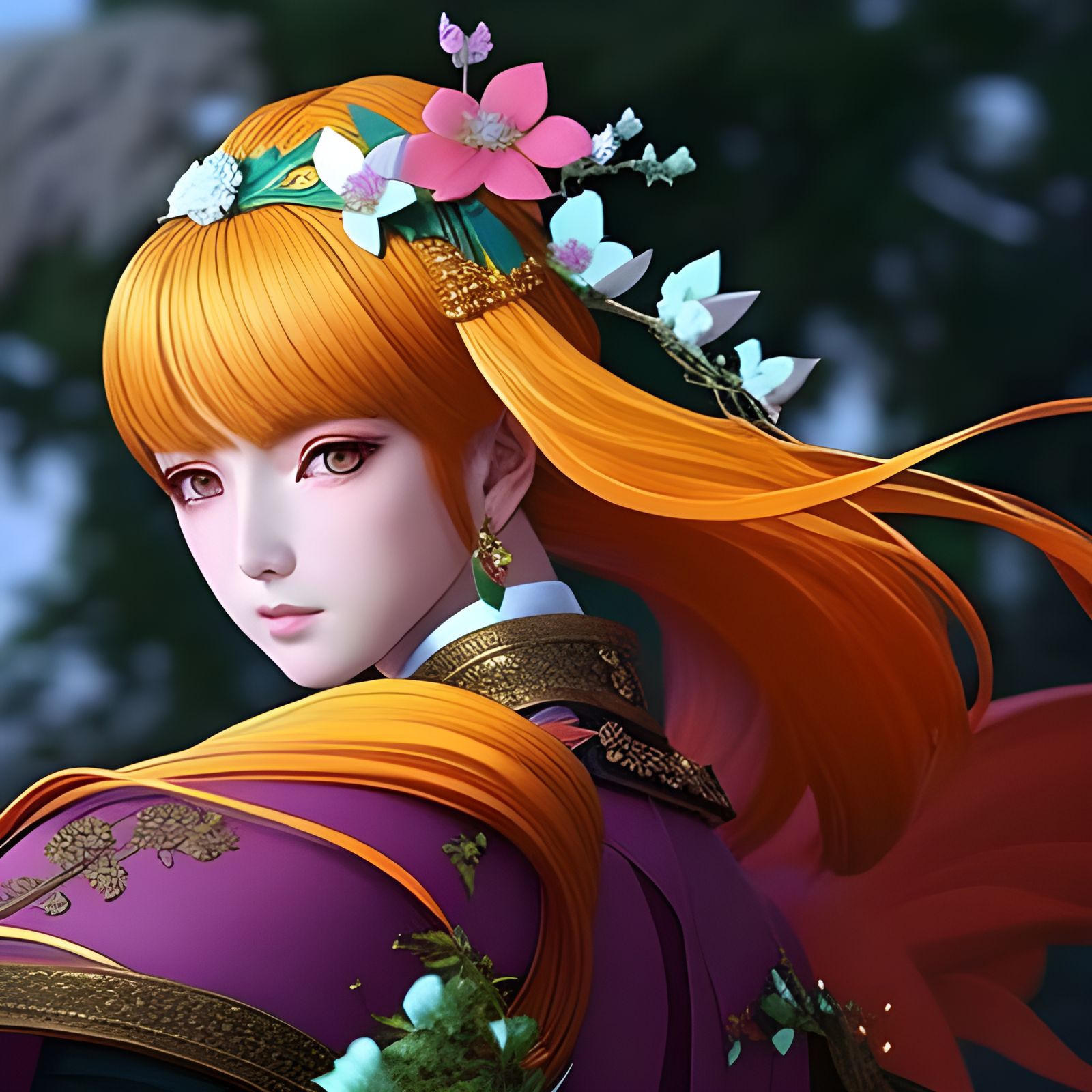 Fox Girl: Anime Art Meets Ukiyo-e Illustration