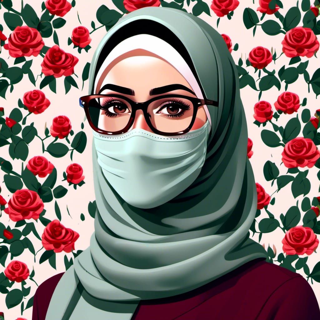Portrait of a Beautiful Hijabi Secretary