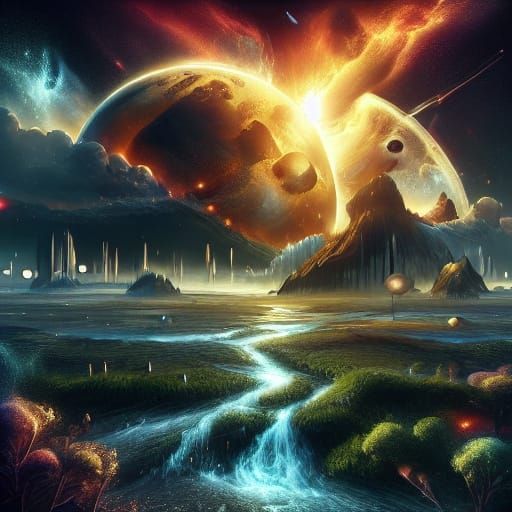 Science Fiction Commander on Space Station Deck