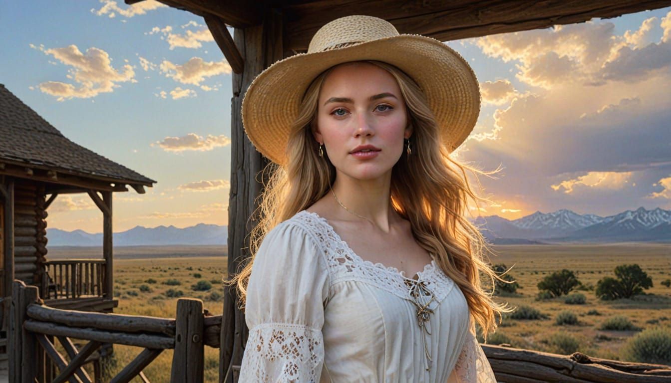 Serene Wild West Beauty Embraces the Golden Sunset
