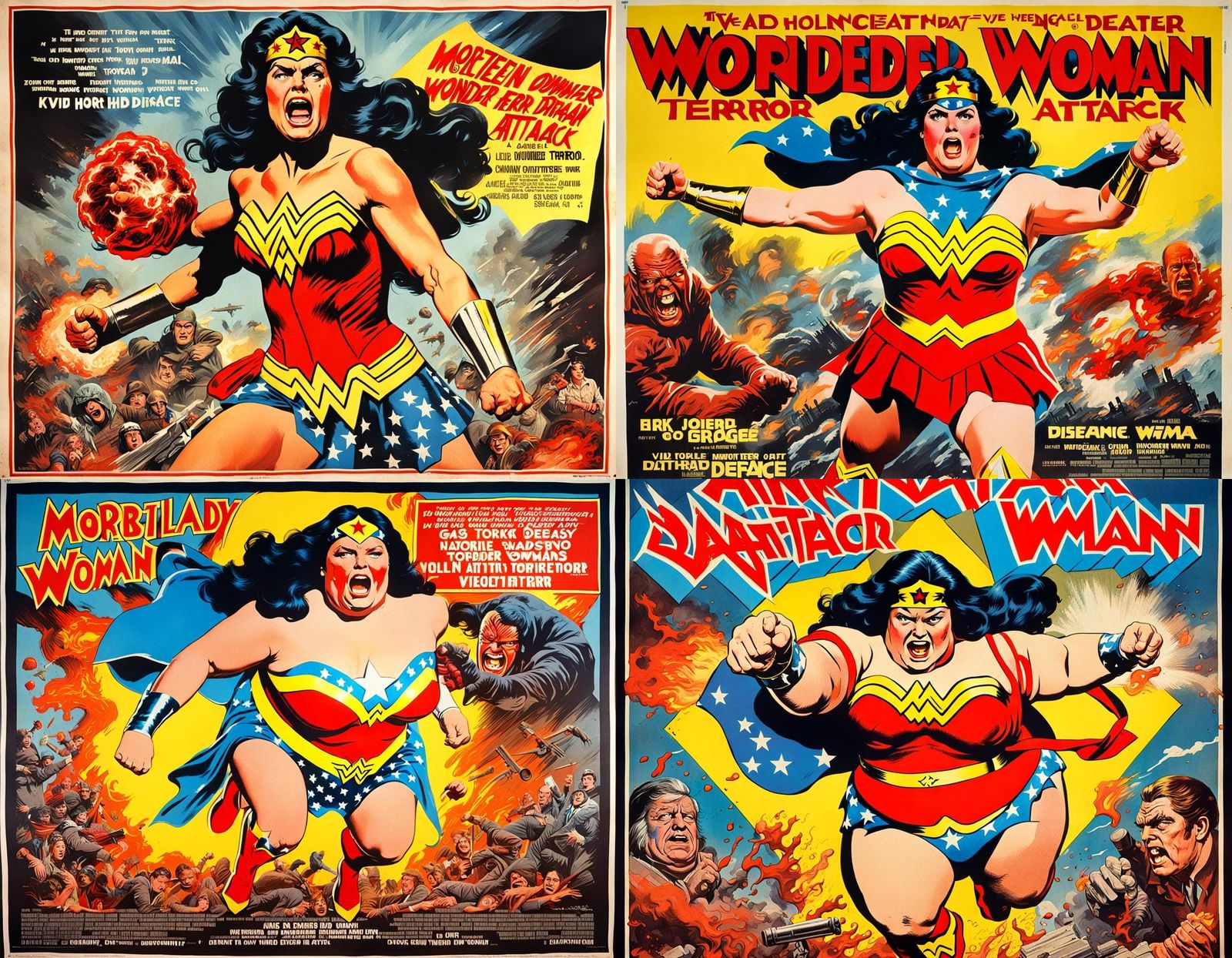Retro Horror: Obese Wonder Woman Deathray Attack