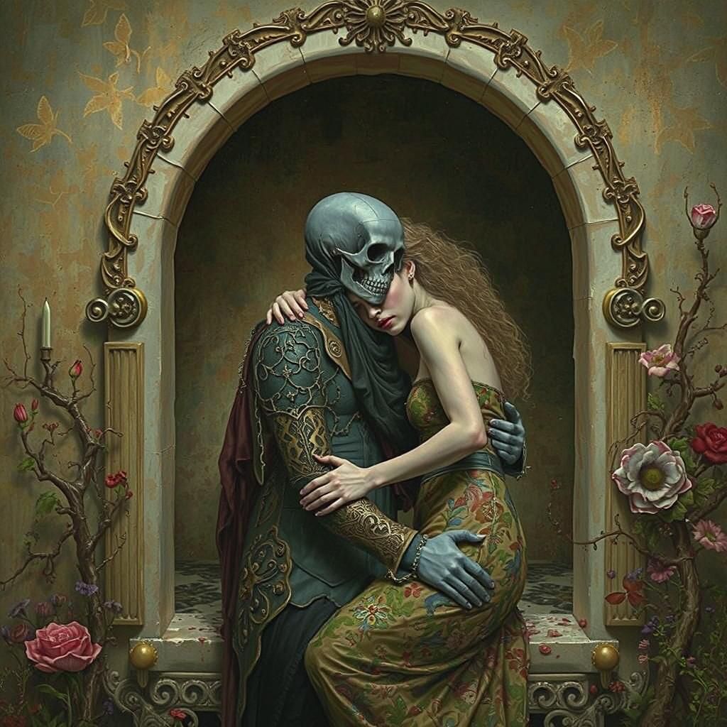 Entangled End: A Surreal Atmospheric Illustration