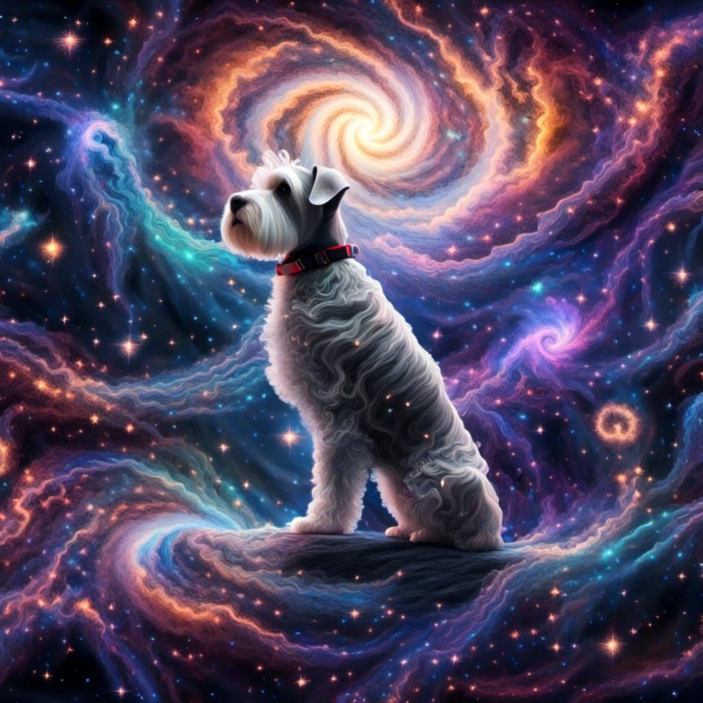 Fantastical Schnauzers in Detailed Matte Painting