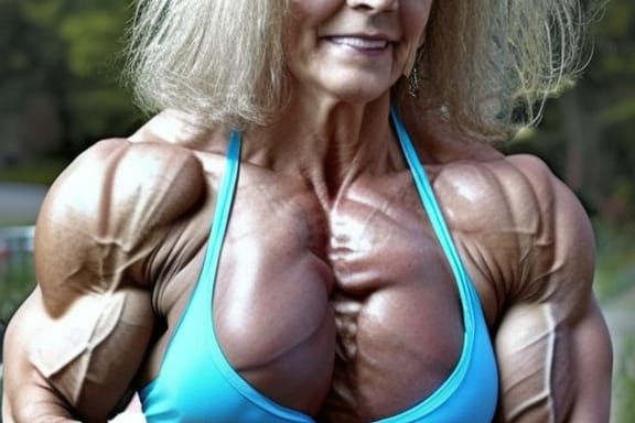 Muscular Bodybuilder Grandma with Ripped Physique