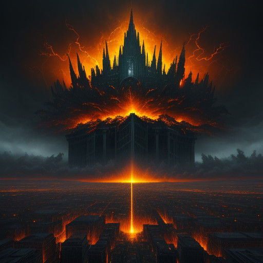 Epic Apocalyptic Cityscape in Divine Wrath