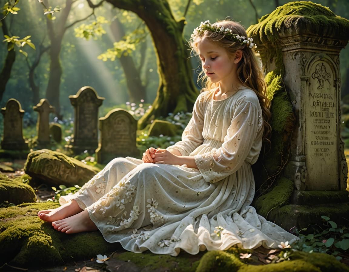 Ethereal Woman Listens to Child's Story