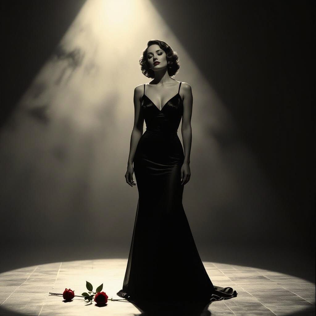 Cabaret Dancer in Film Noir Lighting