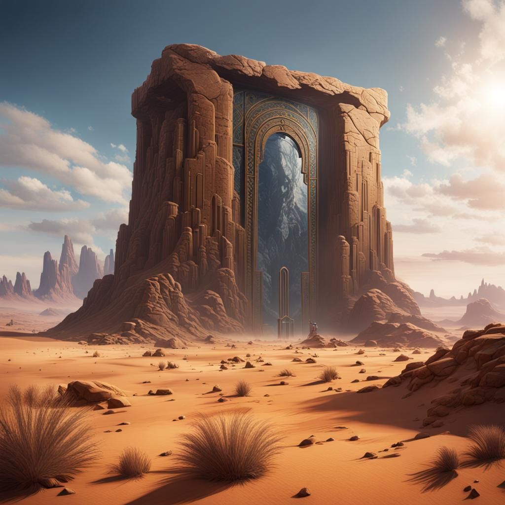 Desert Monolith Fantasy Concept Art