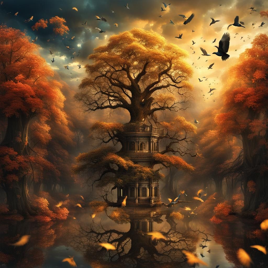 Nature's Symphony: Birds Dance, Leaves Sing