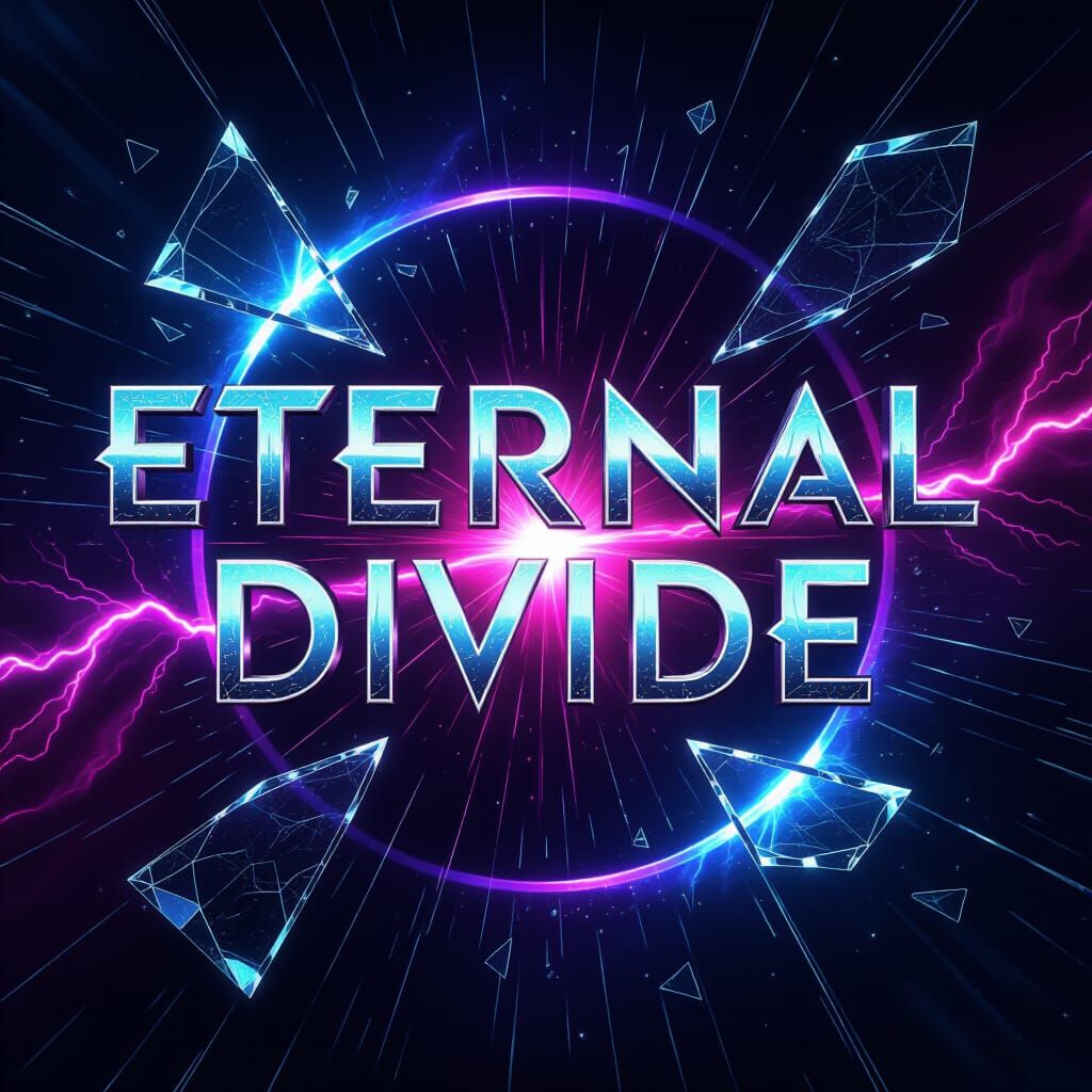 Ethereal 'ETERNAL DIVIDE' Logo in Sci-Fi Style