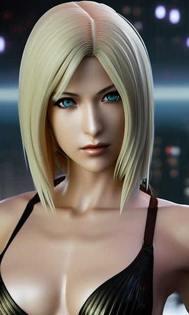 Cyberpunk Aya Brea Portrait in Sci-Fi Setting