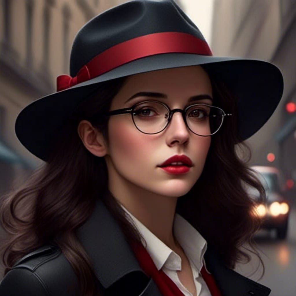 Hyperrealistic Portrait in City, Cinematic Style