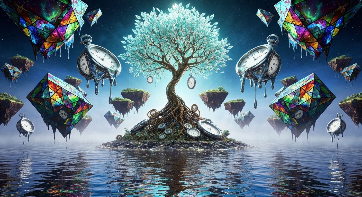 Clockwork Garden: A Surreal Kaleidoscope Dreamscape