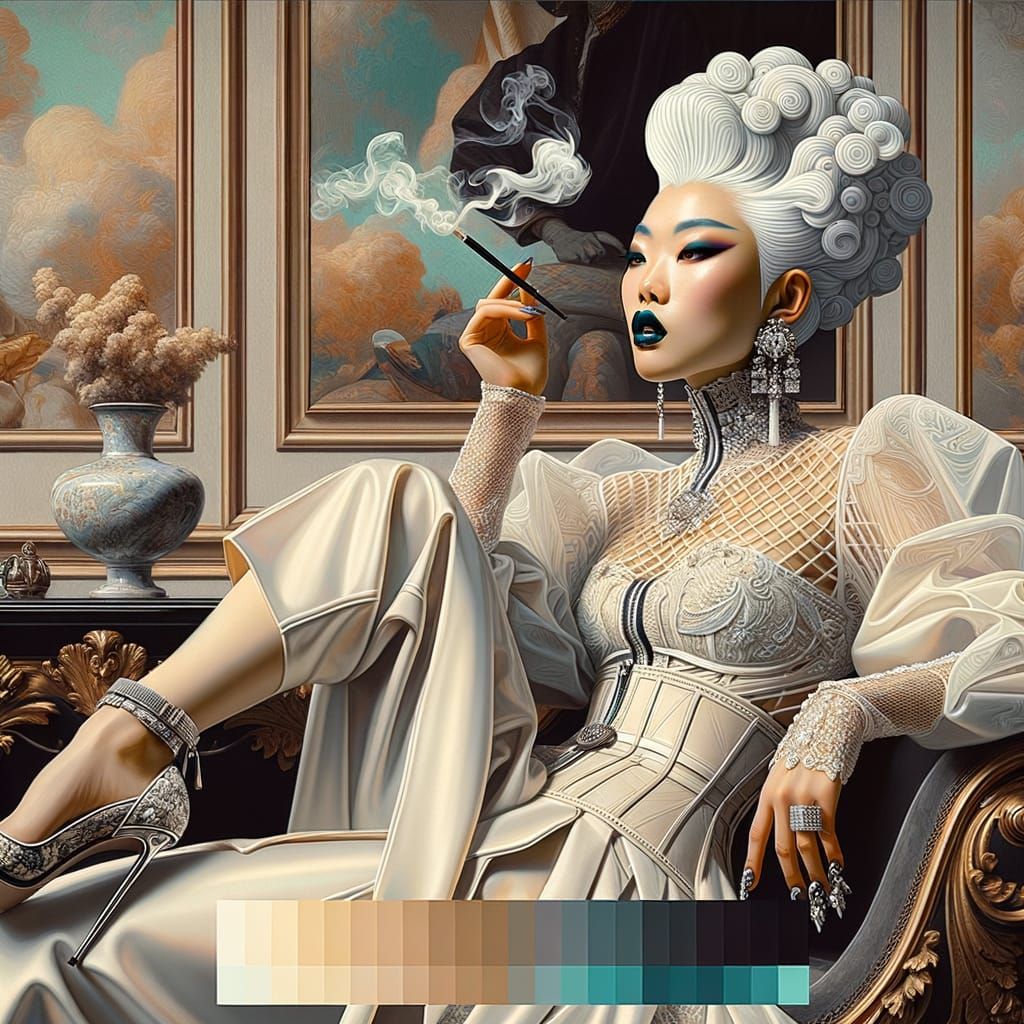 Fashion Exploration : Interesting Textures, Cream Couture Domme