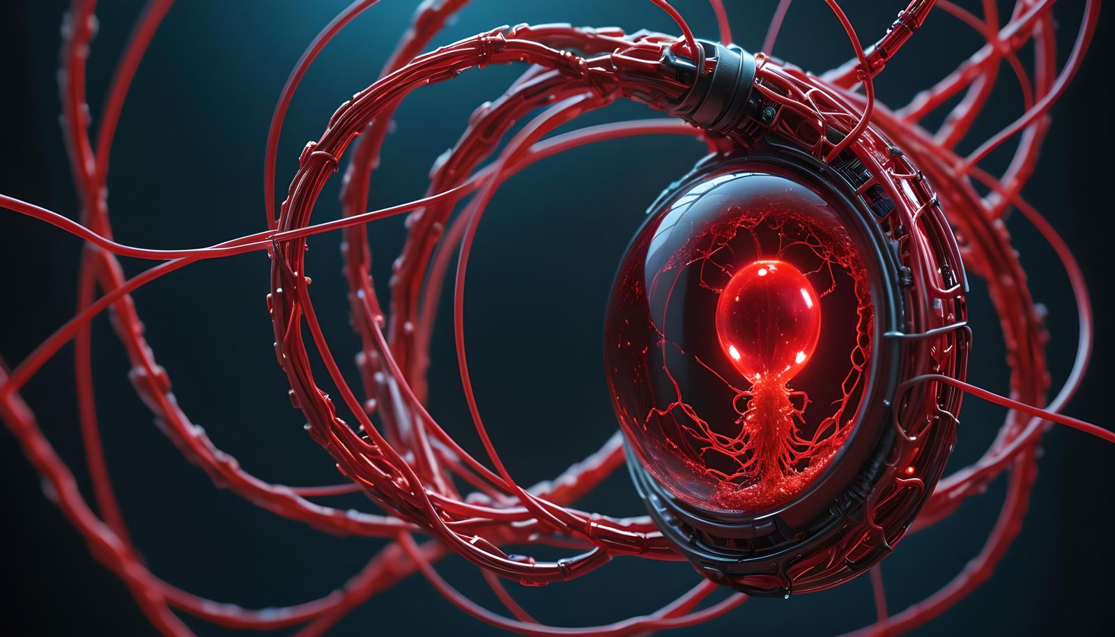 Eerie Alien Embryo in Cosmic Horror Style