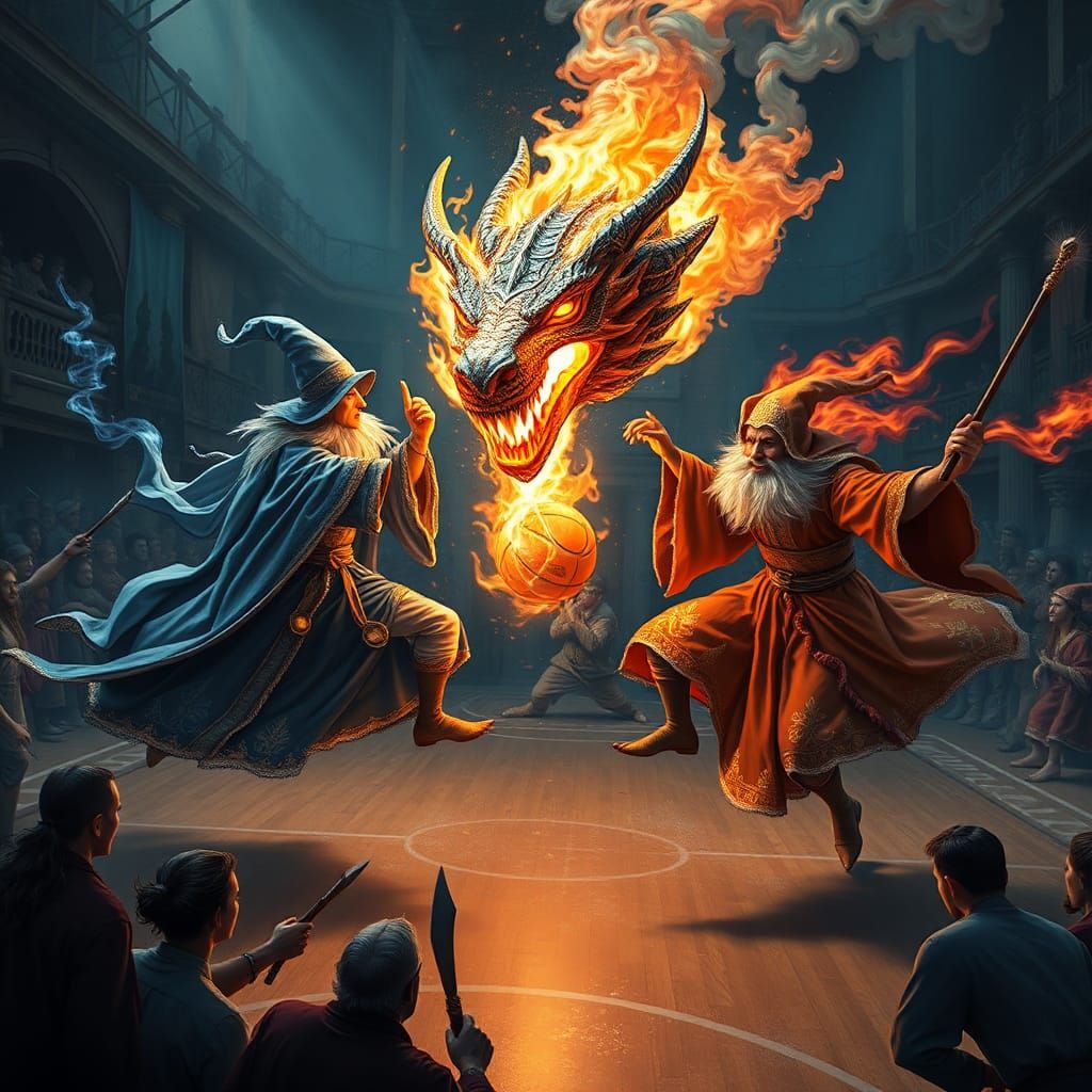Magical Wizards Play Dragon Ball Basketball