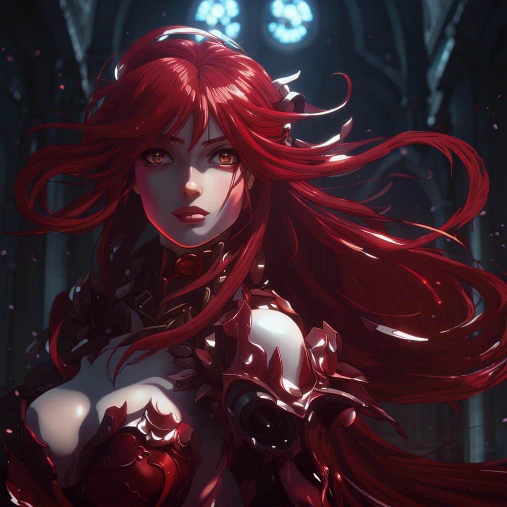 Intricate Dark Fantasy Portrait of Rias Gremory
