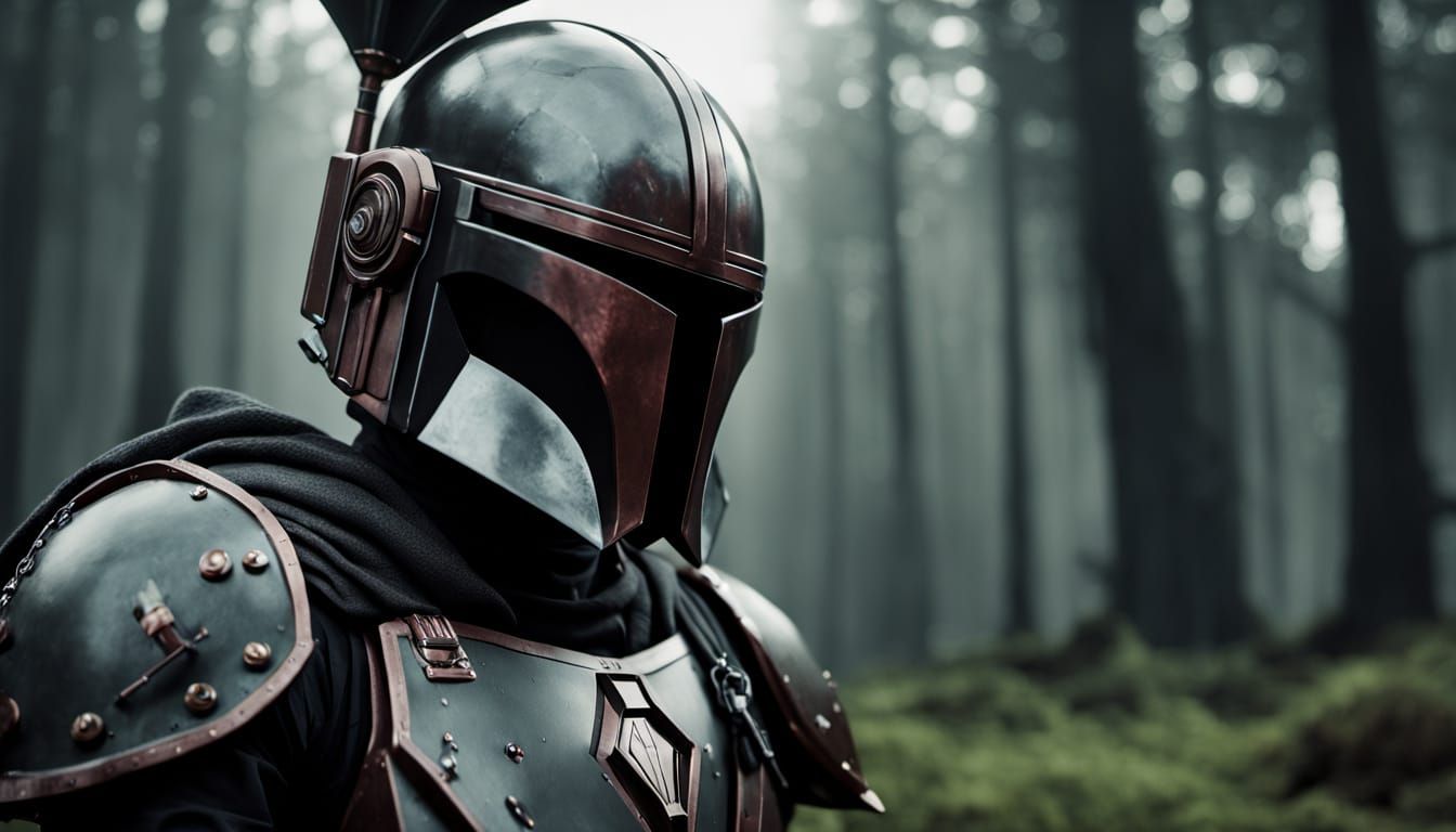 Female Mandalorian with Basilisk War Mount