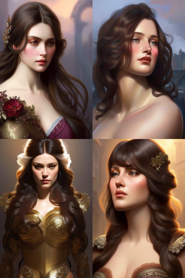 An attractive young woman in period dress from the 9th Centu...