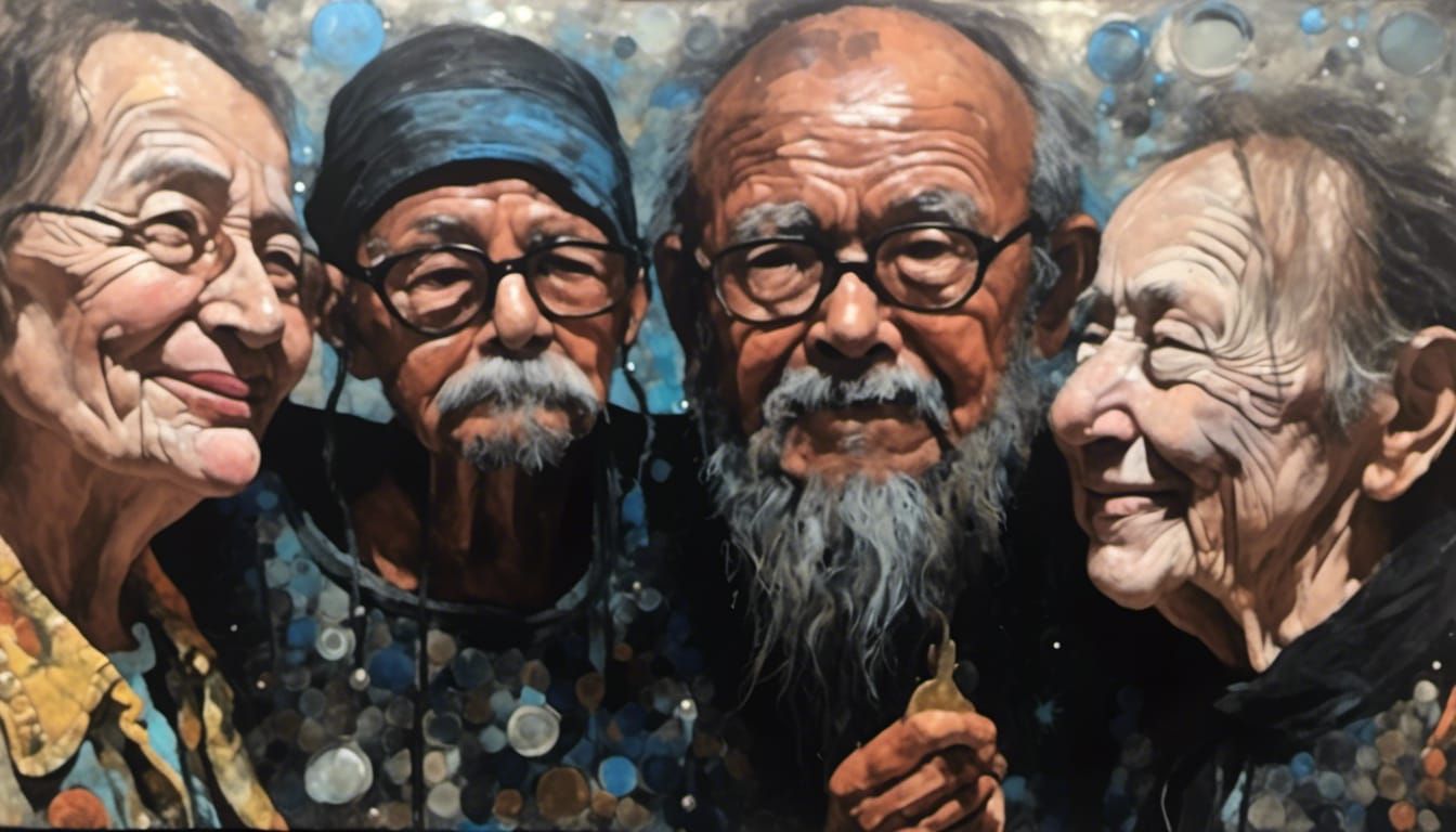 Dark Landscape with Moonlight in Oil Painting Style