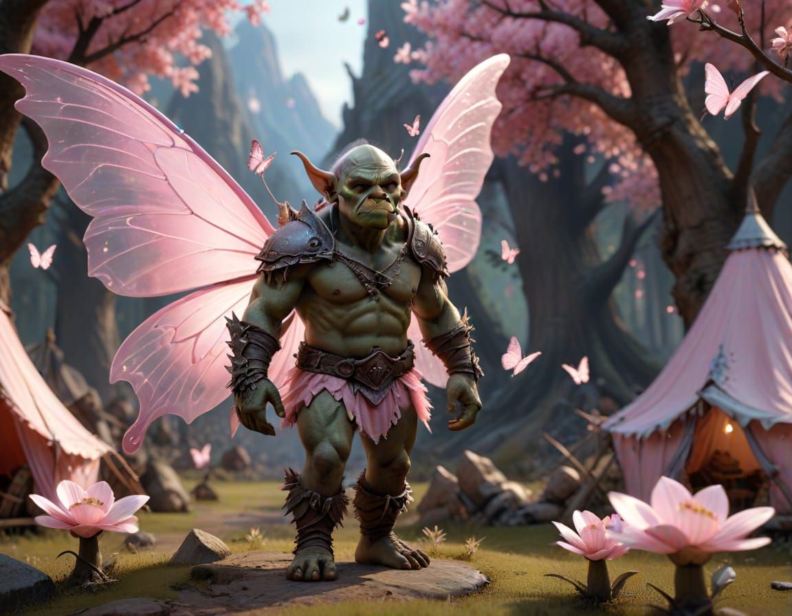 Surreal Orc Fairy Reveals Whimsical Nature